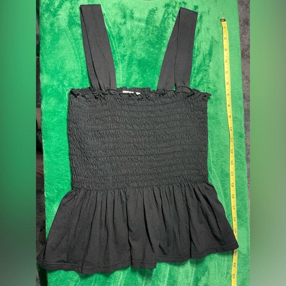 Black Peplum Tank Top from Anthropologie